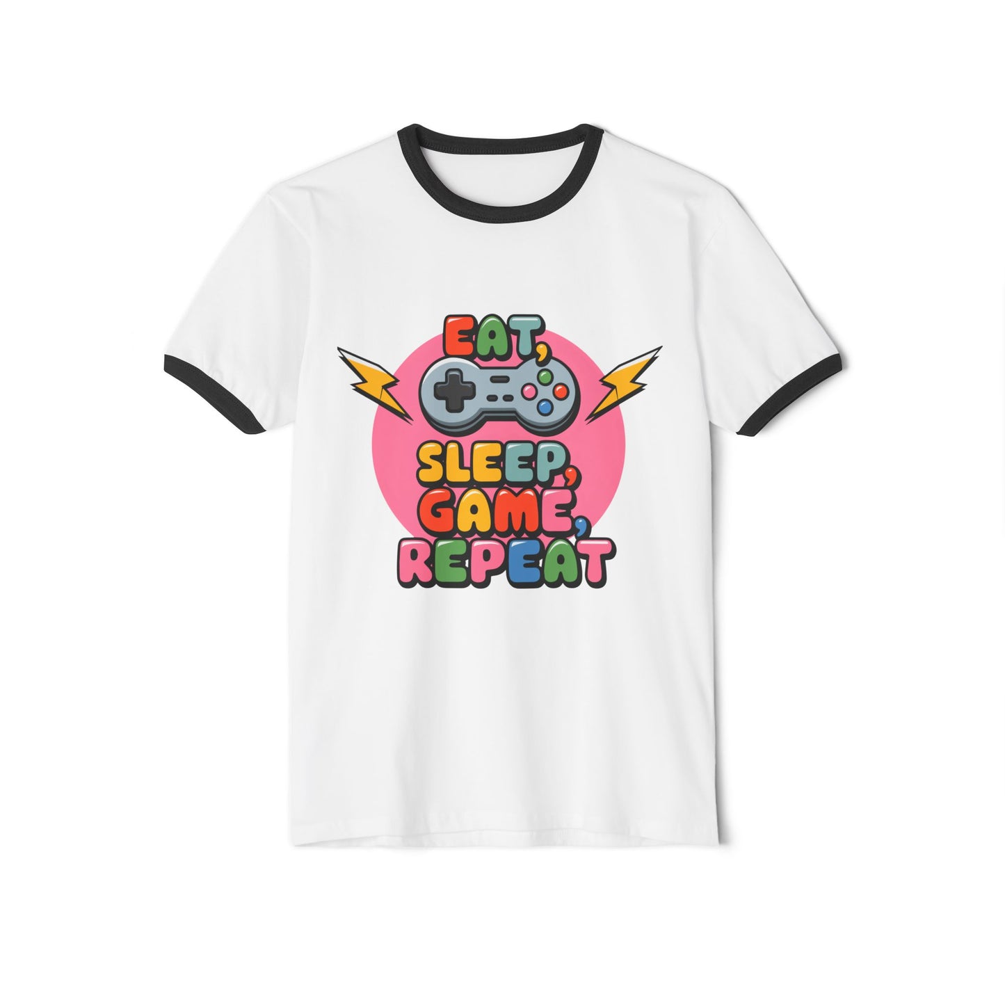 Eat Sleep Game Repeat, Cool Gamer Gift, Casual Tee, Unisex Cotton Shirt, Video Game Apparel, Trendy Streetwear